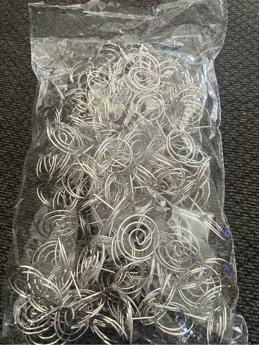 89 Silver Spiral Photo/Place Card Holders for Parties/Events